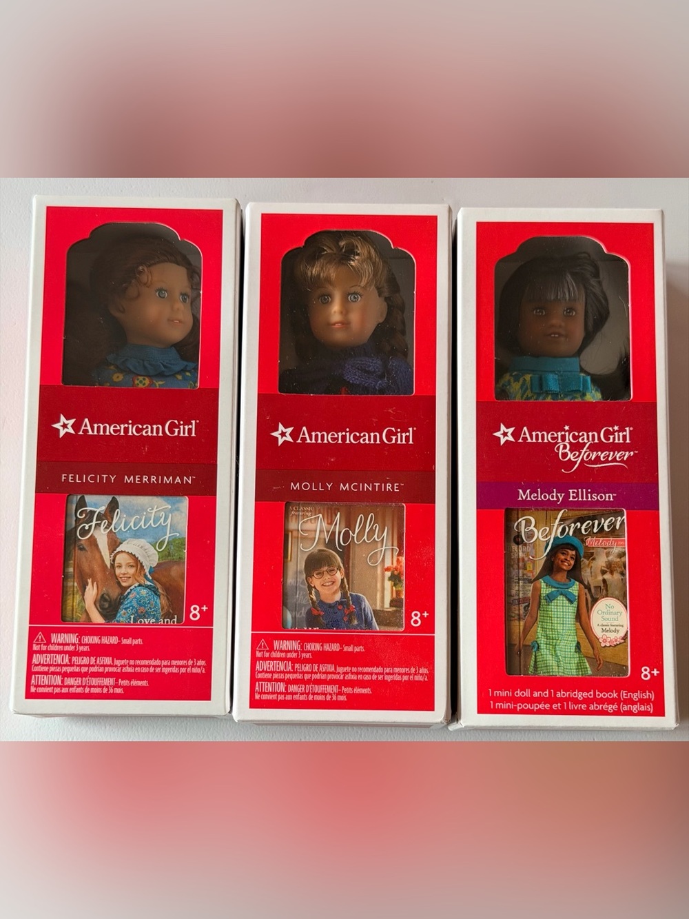 3-Doll American Girl Mini Bundle (NIB & Pristine)